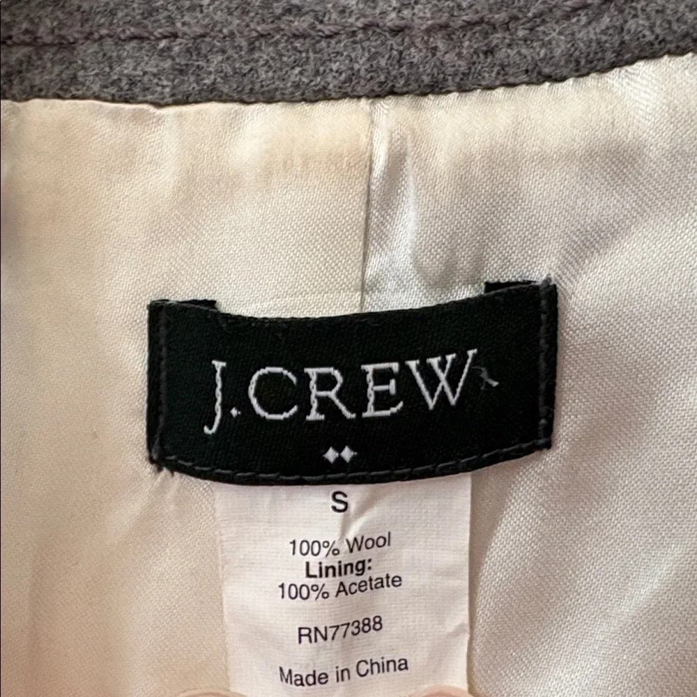 J. Crew Gray women’s Pea Coat - size small - 100% wool